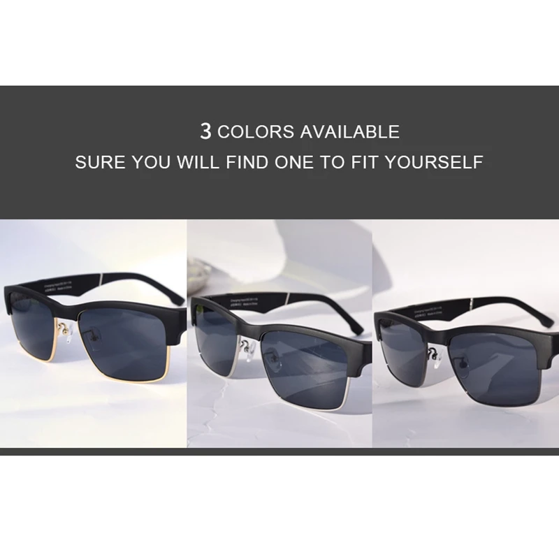 구매 K2 스마트 안경 무선 블루투스 핸즈프리 전화 오픈 이어 편광 선글라스, 블랙 그레이 엣지