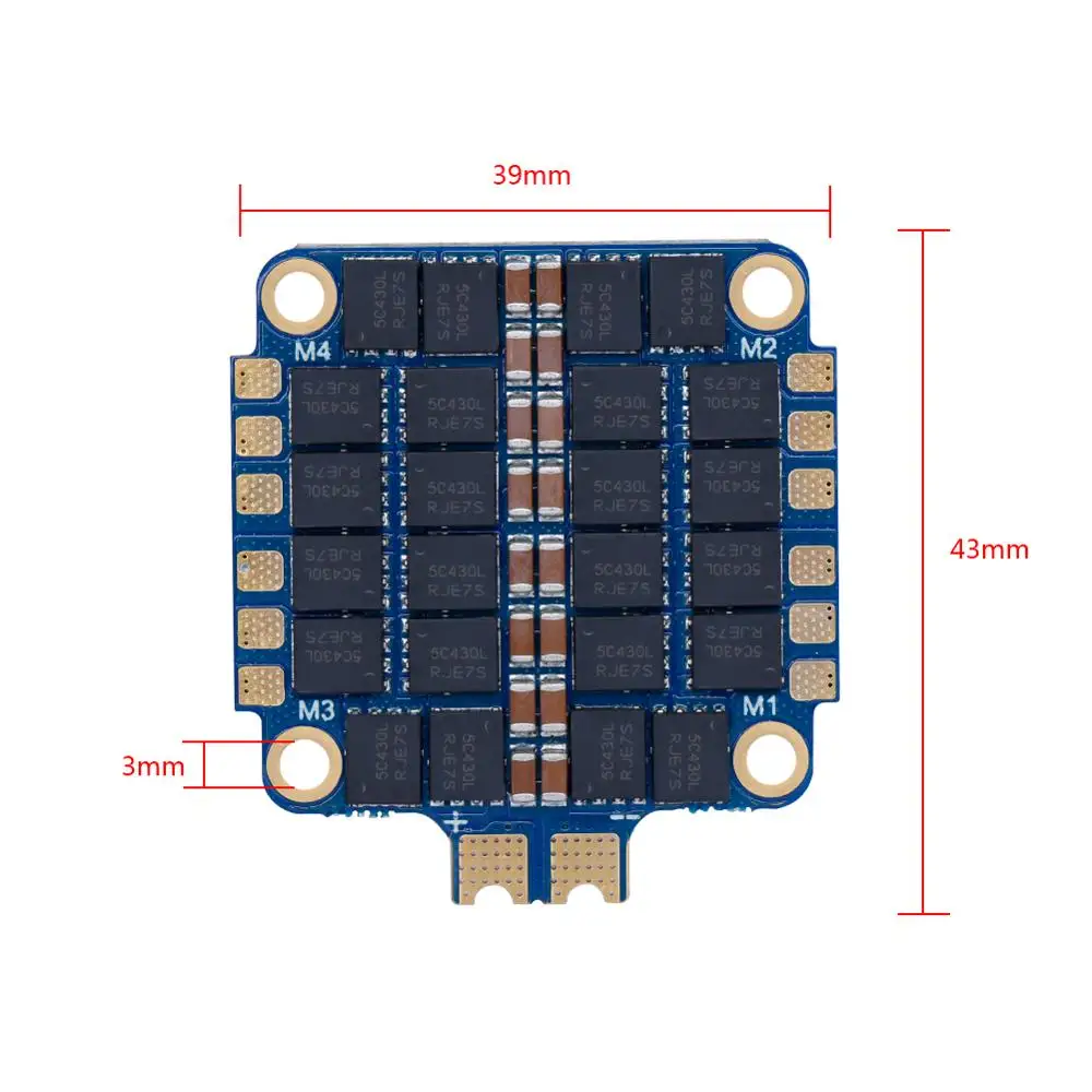 IFlight SucceX 50A 2-6s BLHeli_32 4-в-1 ESC с телеметрии Поддержка DShot150/300/600/1200 MultiShot OneShot небольшой