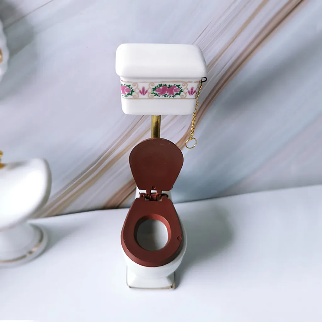 Набор для ванной аксессуары кукольного домика миниатюрная модель сцены набор