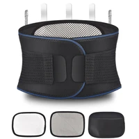 adjustable back pain relief double control metal bar lumbar trimmer waist support belt compression pull straps lower back brace