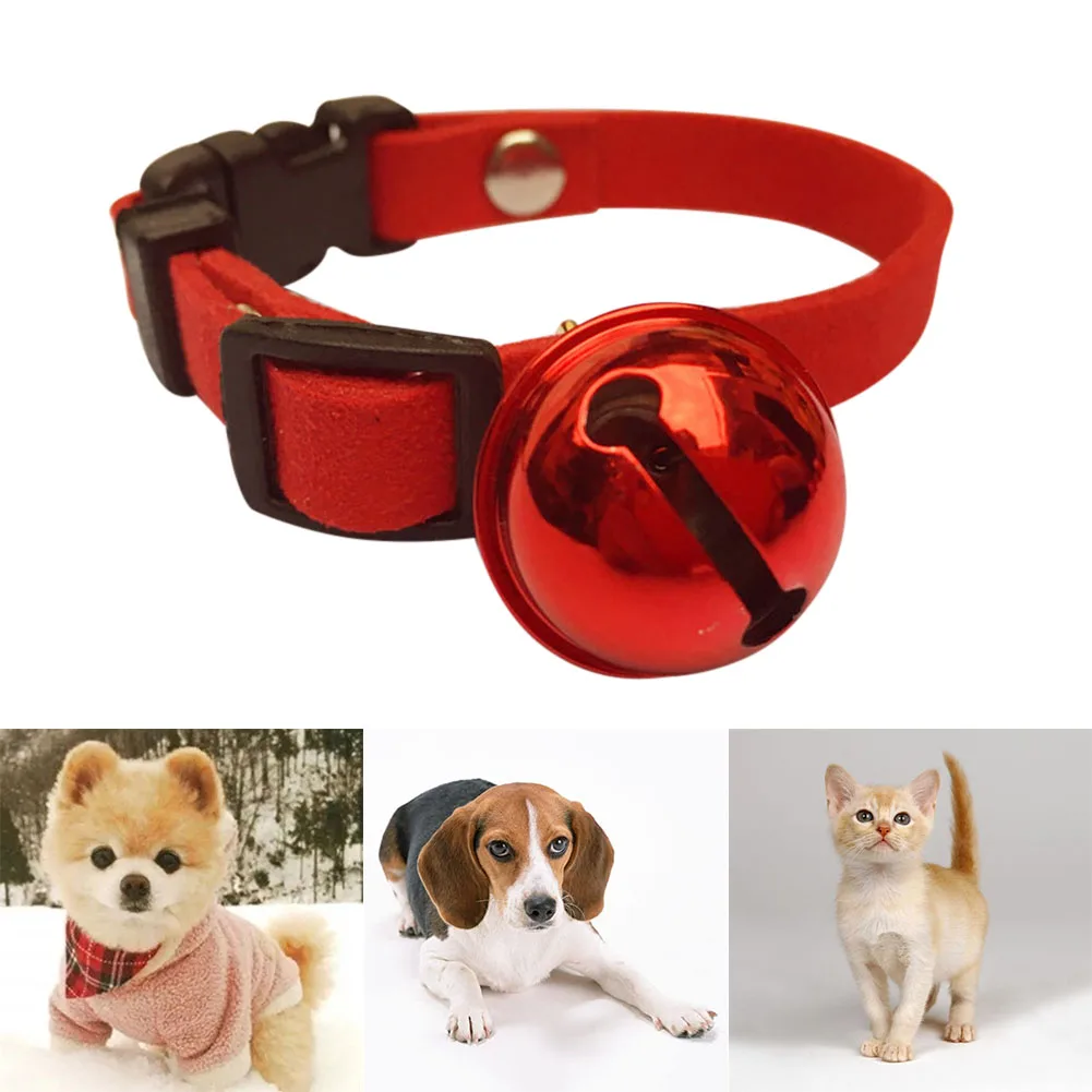 

Cat Dog Leash Collar With Big Bell Puppy Necklace Collars for Cats Dogs Pet Supplies XKW