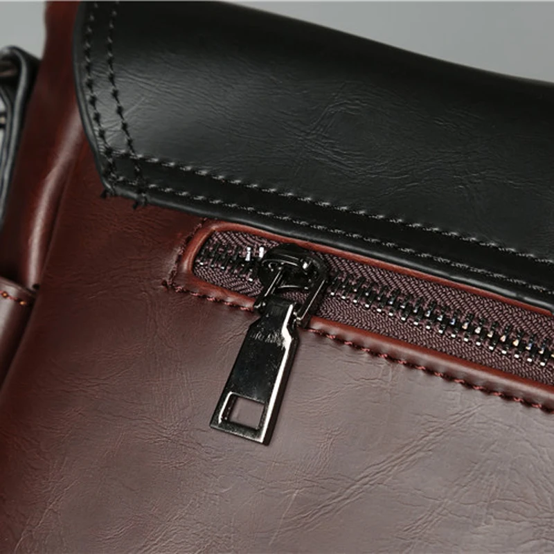 

Vintage Men's Handbag Crazy Horse Leather Messenger Bag for Men High Quality Travel Shoulder Crossbody Bag Casual Handbags Bolsa