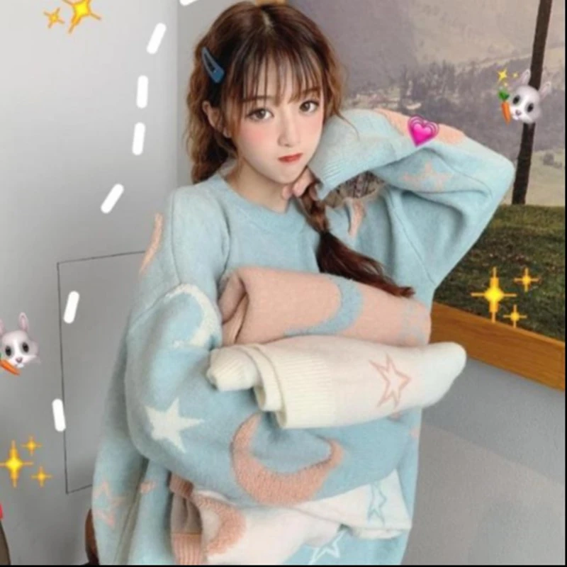 Женский трикотажный свитер с вышивкой длинным рукавом | Женская одежда