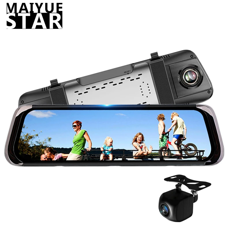 Видеорегистратор Maiyue star 10 ''Full HD 1080P с двумя объективами зеркальное зеркало