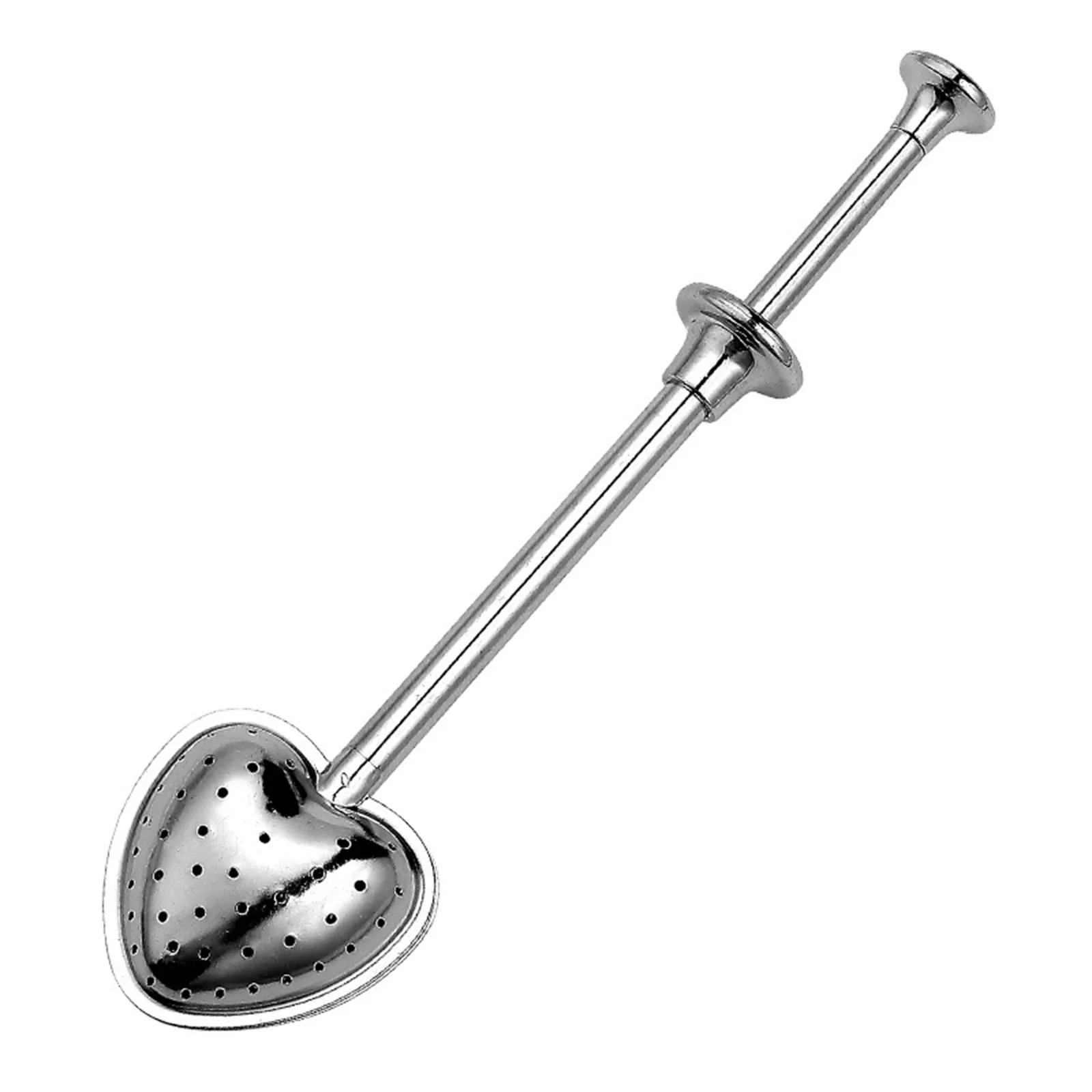 

New Heart-shaped Pattern Stainless Steel Loose Leaf Tea Locking Teaspoon Infuser Ball Filter Residue Tea Leaking Tea Strainer