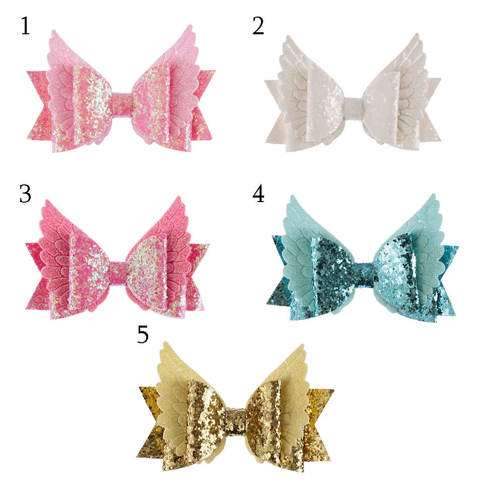 1 шт. двухслойные блестящие шпильки с блестками заколки принцессы бантом для