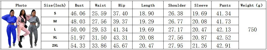 

2021 spring new fashion solid color leisure sports suit slim fit o-neck long sleeve T-shirt and two-piece pants for women