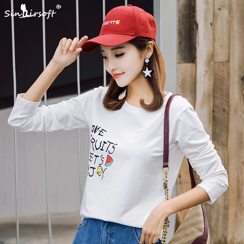 2019 Осень Новый Свободный тренд белый дикий круглый вырез с длинными рукавами