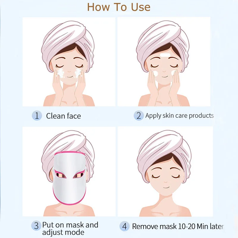 Антивозрастной фотонный светильник маска светодиодный терапевтическая