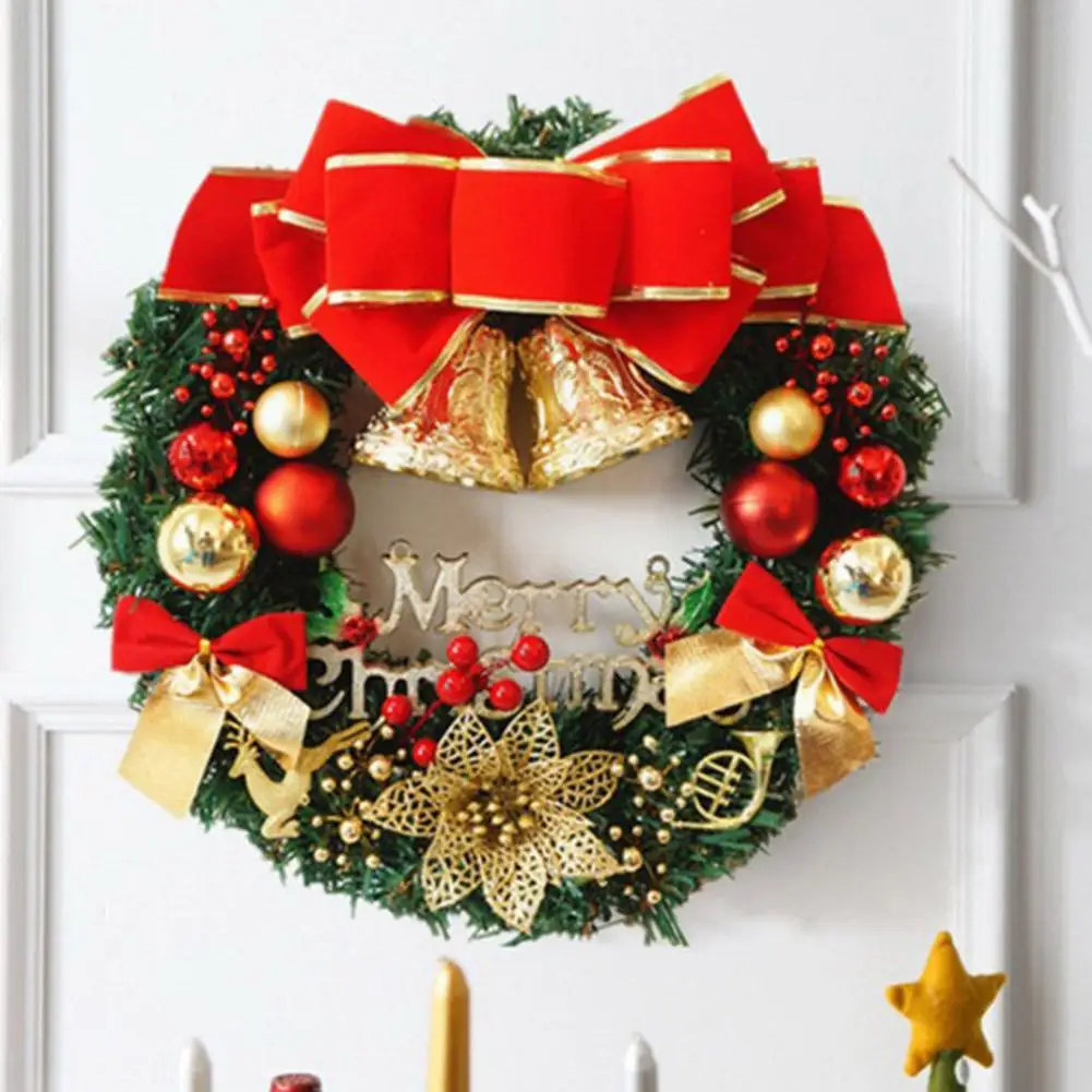 Украшения для рождественской елки зеленый венок украшения семейвечерние ринки