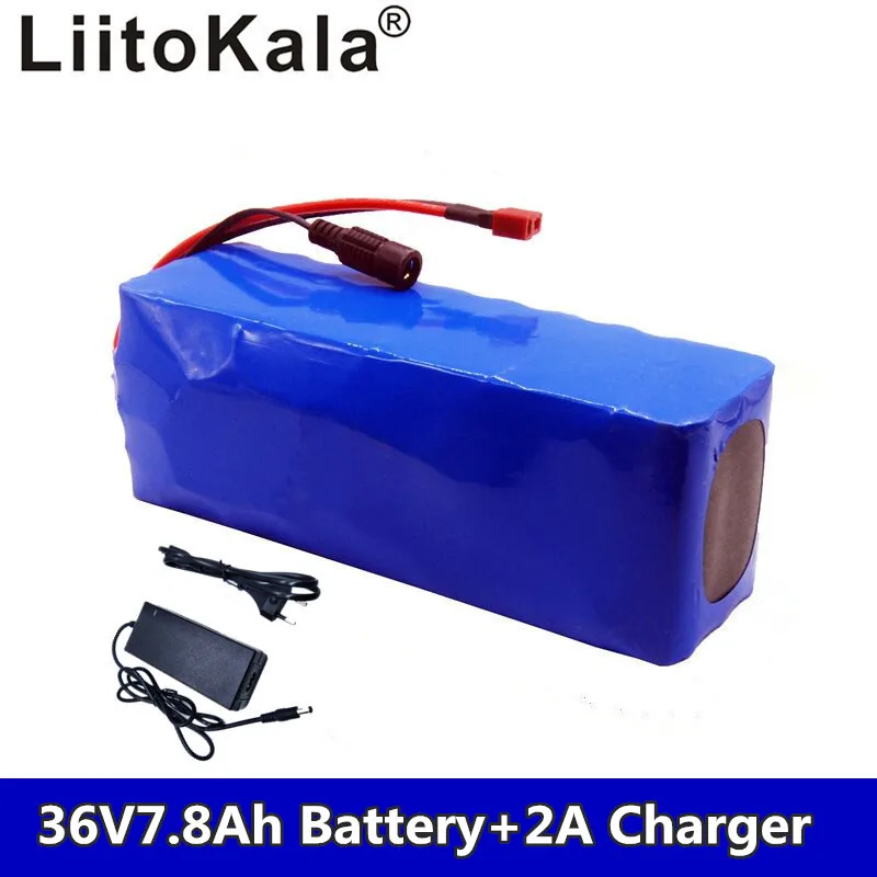 LiitoKala 36В 7.8ач 10S3P 18650 батарея recarregavel, Bicicletas modificadas, carregador de veículo elétrico 36 V protecau PCB