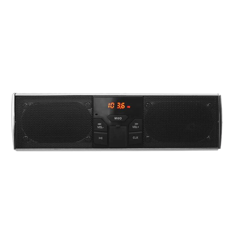 

Motorcycle Waterproof Bluetooth o Led Display App Control Mp3 / Tf / Usb Radio Stereo Speaker