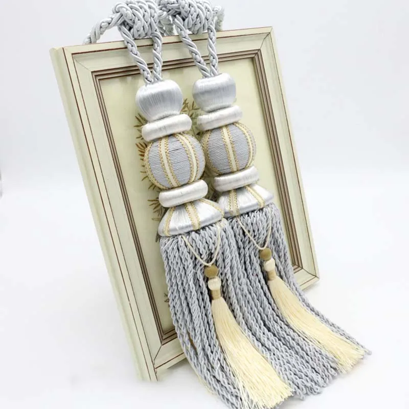 European handmade rich tassel ball exquisite curtain hanging straps tied rope buckle | Дом и сад