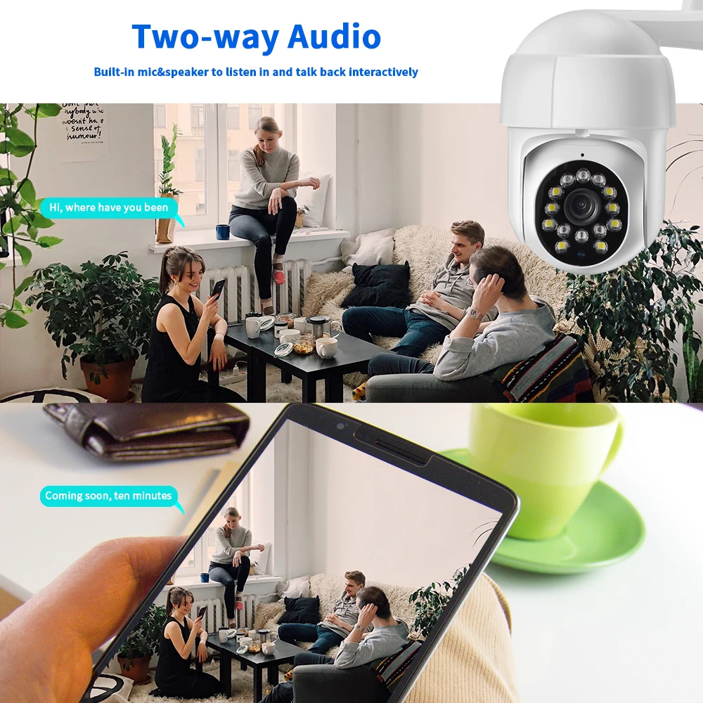 HD1080P Мини Смарт PTZ Wi-Fi Камера ONVIF Беспроводной IP 4xdigital зум Автоматическое