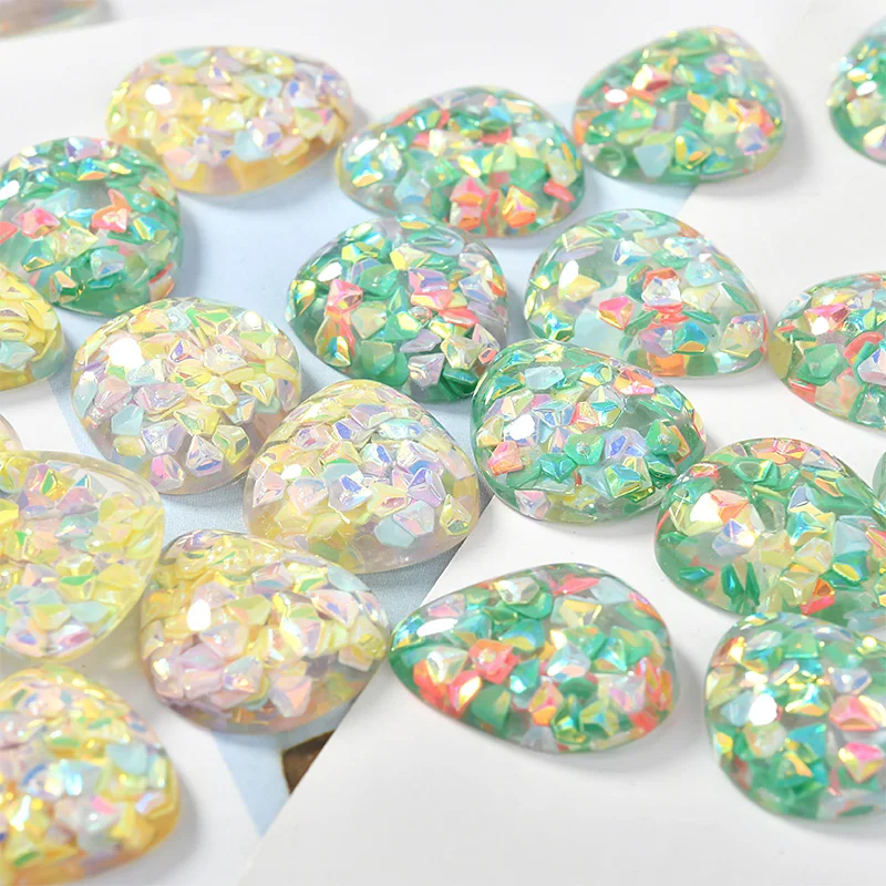 Разноцветные лазерные блестки из смолы асимметричные патчи сделай сам японские