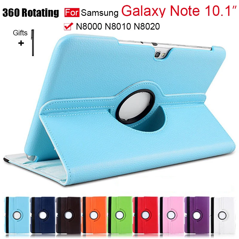 Вращающийся на 360 градусов чехол для планшета из искусственной кожи Samsung Galaxy Note 10 1