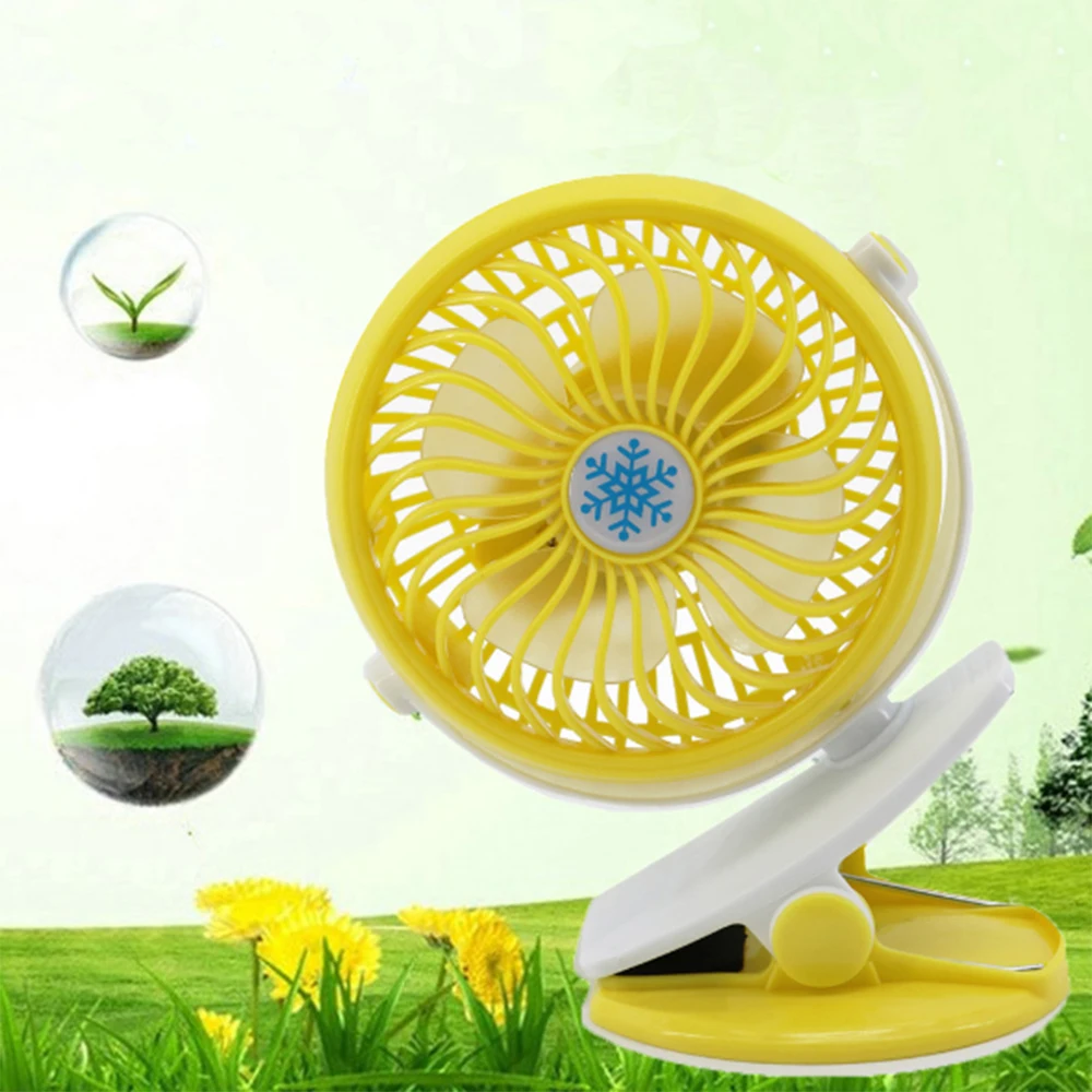 Мини USB Портативный Персональный вентилятор с зажимом перезаряжаемой батареей