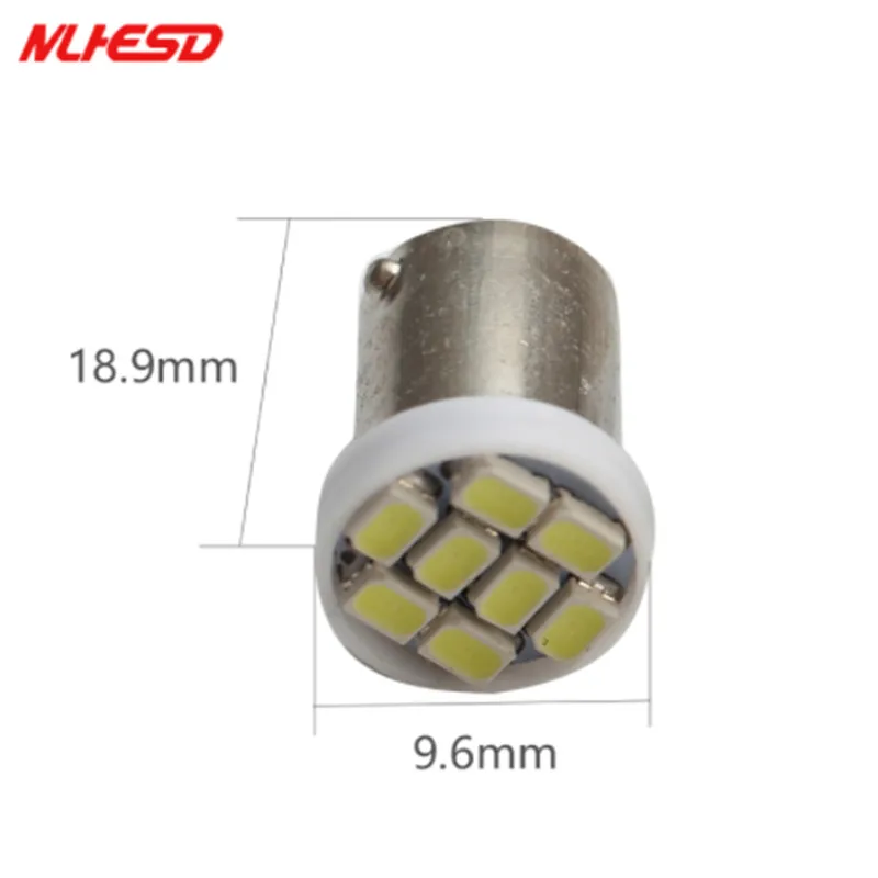 100 шт. Ba9s 44 47 T11 T4W Bayonet AC 6 в/6 3 В 1206 3020 8SMD светодиодный ная лампа для пинбола без