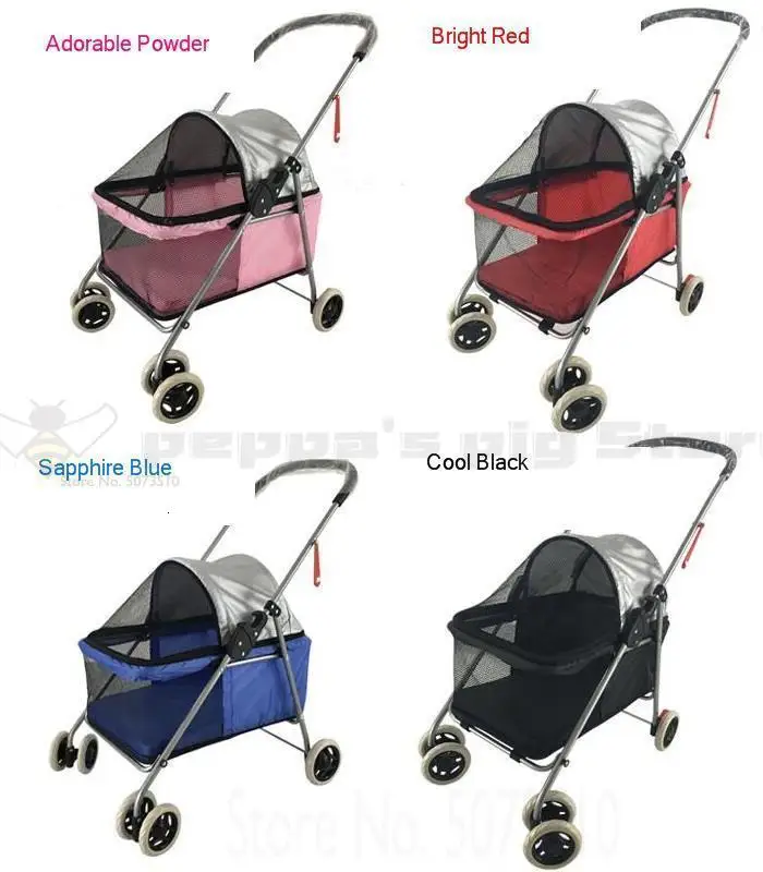 Dog Trailer Vegetable Dog Car Two-wheeled Car Small Dog Walking Pet Car Cat and Dog Out of The Wagon Folding Cart