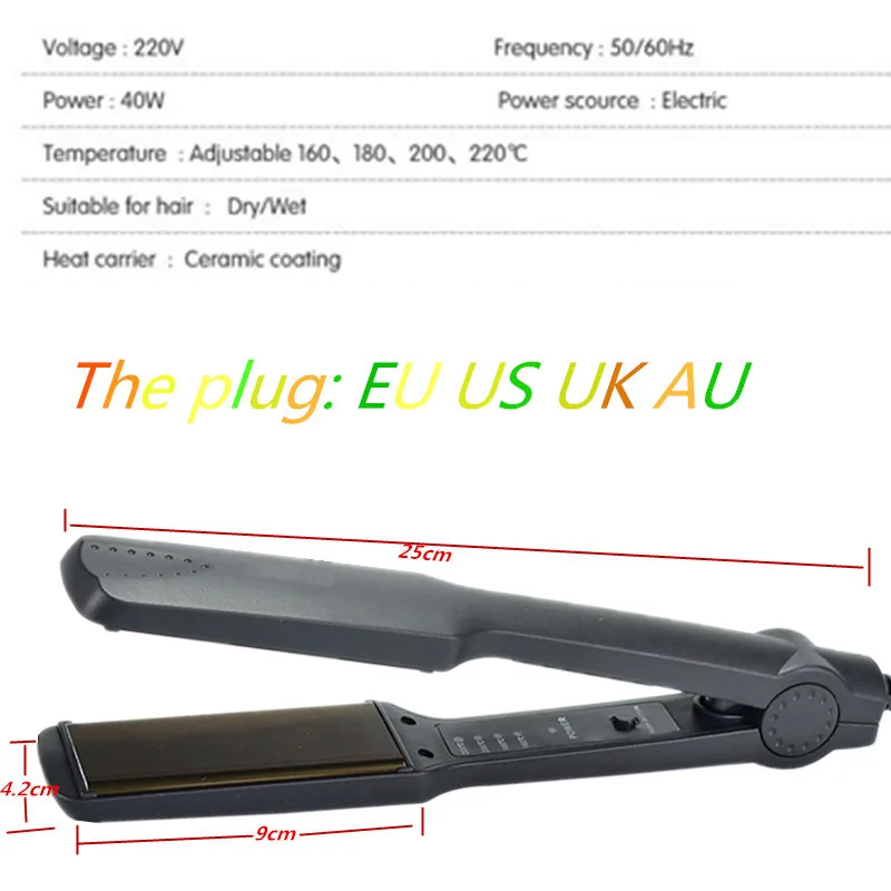 

100-240v Straightening Irons Fast Warm-up Thermal Performance Professional Tourmaline Ceramic Heating Plate Hair Straightener