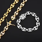 Браслет-цепочка мужскойженский в стиле хип-хоп, 12 мм