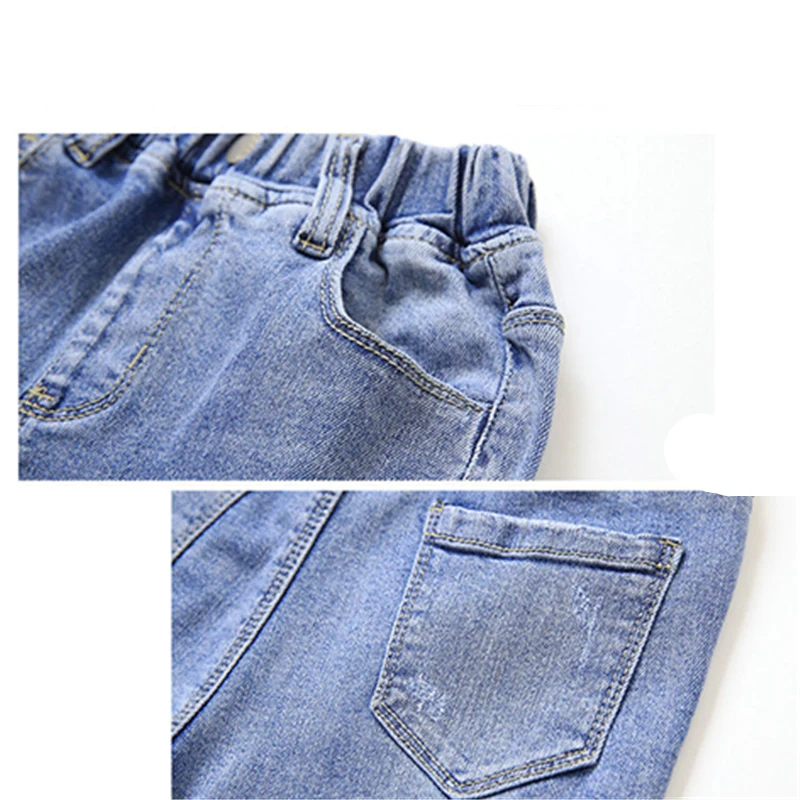 

New Fashion Girls Jeans Baby Flare Pants Children's Elastic Simple Pants Spring Fall Kids Slim Jeans for Teenagers Flare Pants