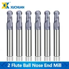 2 флейты сферическим концом Вольфрам твердосплавные фрезы R0.5-6.0 торцевая фреза карбида фрезерный инструмент 4 мм 6 мм 8 мм 10 мм 12 мм спираль станка с ЧПУ