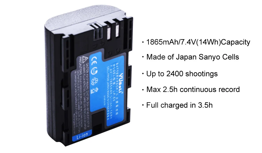 Высокое качество полный код LP-E6 LP E6 lpe6 LP-E6N LPE6N LP E6N Аккумулятор для Canon 5D Mark II III 7D 60D EOS 6D 80D 5DS камеры