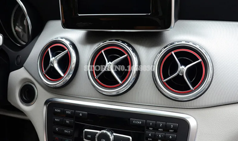 Красная внутренняя центральная консоль Крышка вентиляционного отверстия 5 шт.