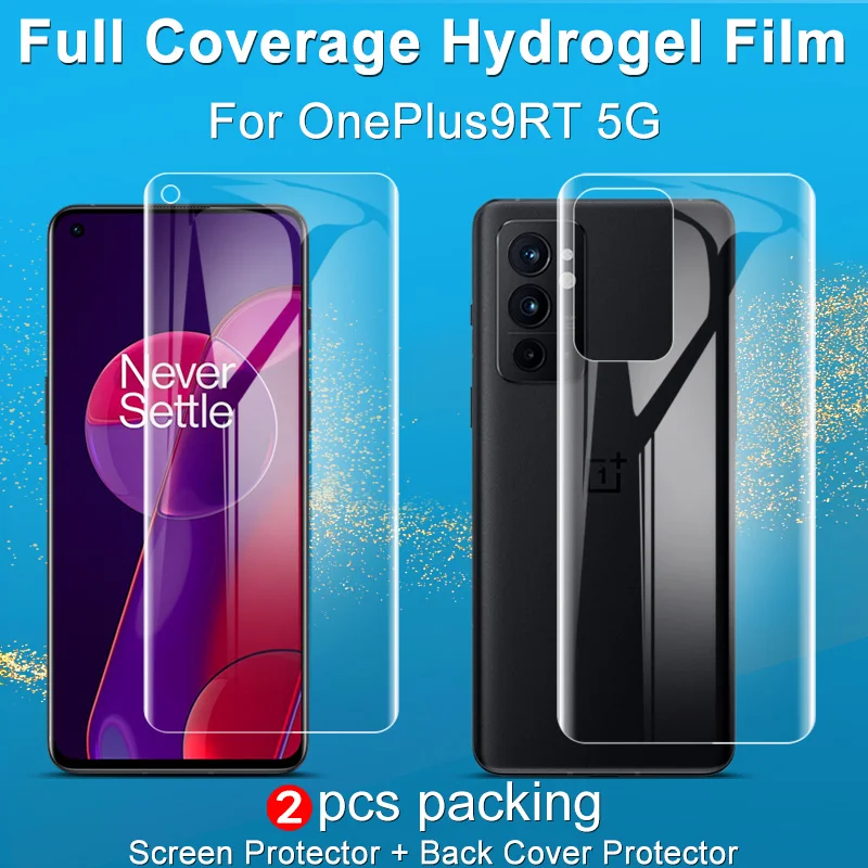

Imak 2 шт./упак. HD Гидрогелевая пленка для OnePlus 9RT 5G защита для экрана 3D изогнутая полноэкранная мягкая пленка для OnePlus 9RT 5G