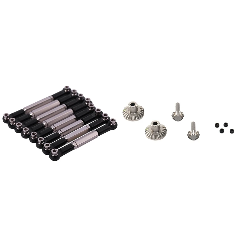 

1 Set Metal Tie Rod For WPL 1:16 Henglong Truck Parts & 1 Set RC Car Steel Spare Part Steel Front Rear Axle Gear