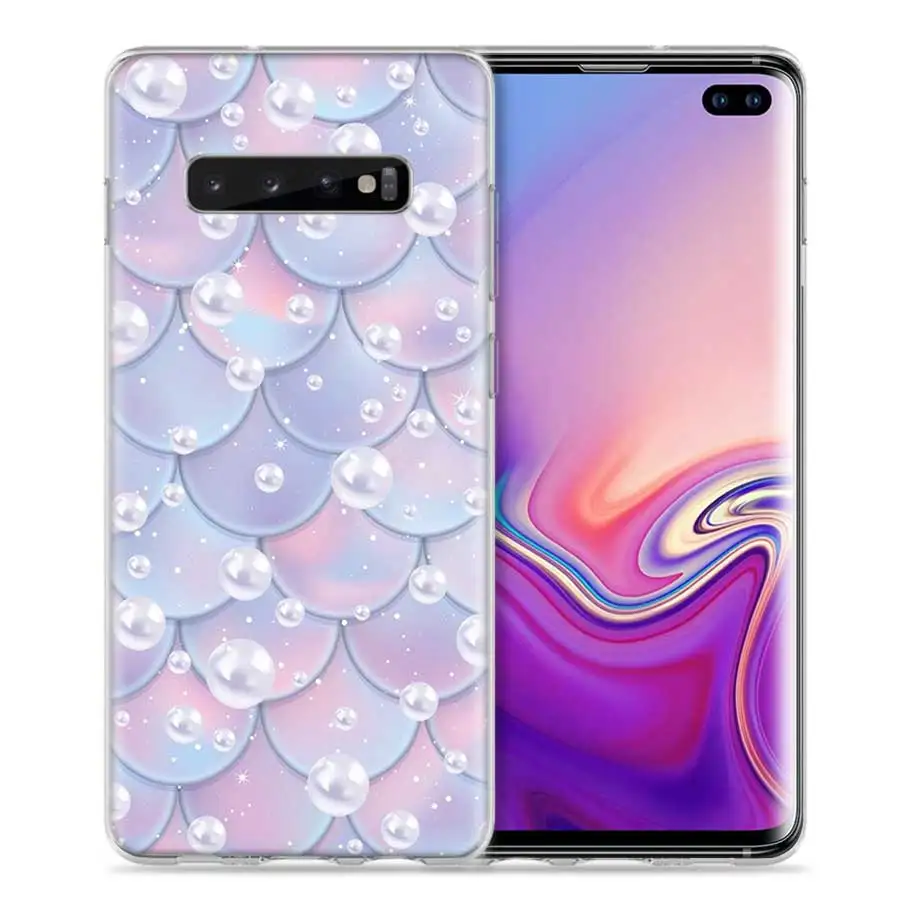 Чехол с русалочкой для samsung Galaxy Note 10 S10 5G S10e S8 S9 S7 8 9 J4 J6 Plus силиконовый чехол для телефона Schale
