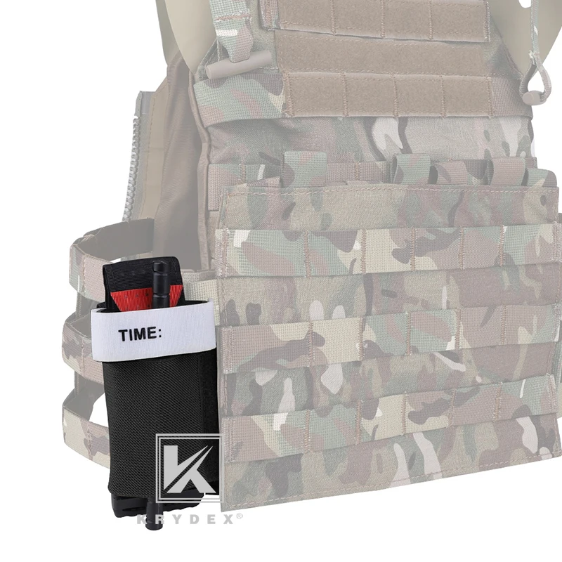 

KRYDEX Spiritus Style Hook & Loop Secure Holder For Plate Carrier Chest Rig Competition Belt Elastic Storage Pouch BK