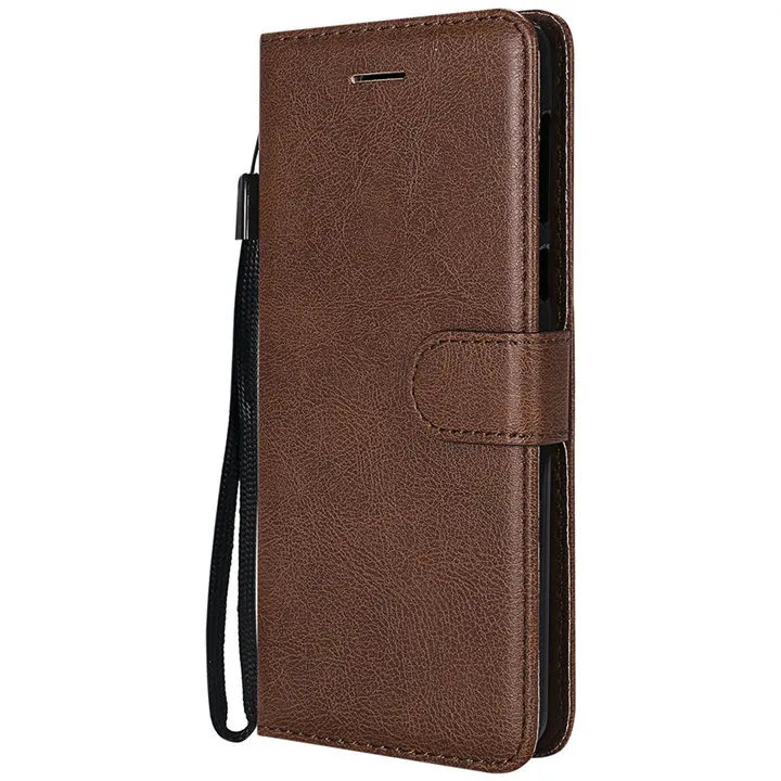 Brown A Простой кожаный чехол для сумки Motorola Moto One G5s G6 Plus G7 power P30 Note кожаная рамка Z3 Z4 Play сплошной цвет Funda E06F - Цвет: Brown A