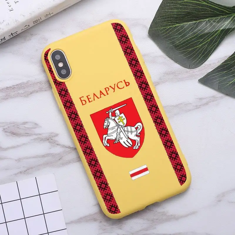 

Belarus flag design pattern shell luxury Phone Case shell Candy Color for iPhone 6 7 8 11 12 s mini pro X XS XR MAX Plus