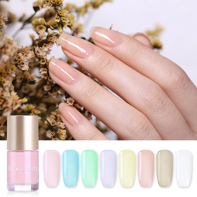 NICOLE DIARY 9ml Nail Polish Jelly Metallic Thermal Shiny Flakies Sequins Art Varnish | Красота и здоровье
