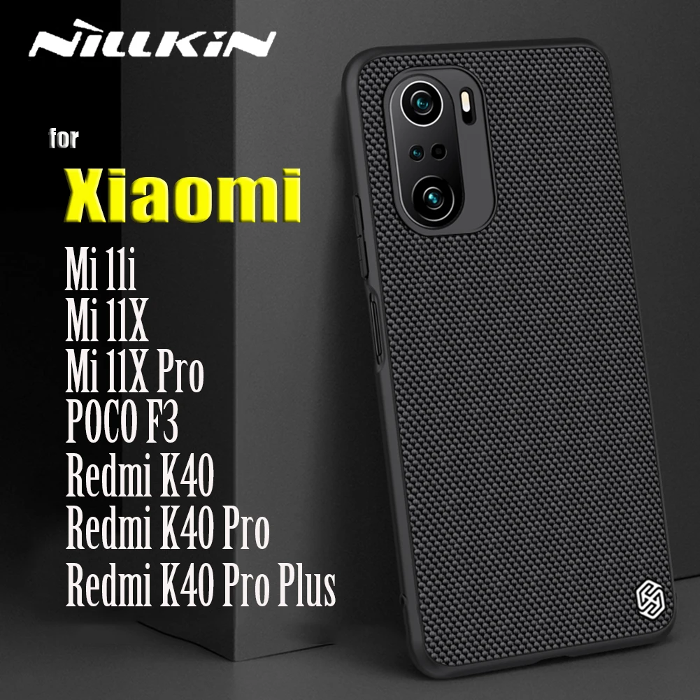 

for Xiaomi Mi 11i 5G 11X Pro POCO F3 Redmi K40 Pro Plus Case Nillkin Textured Nylon Fiber Durable Non-slip Shockproof Back Cover