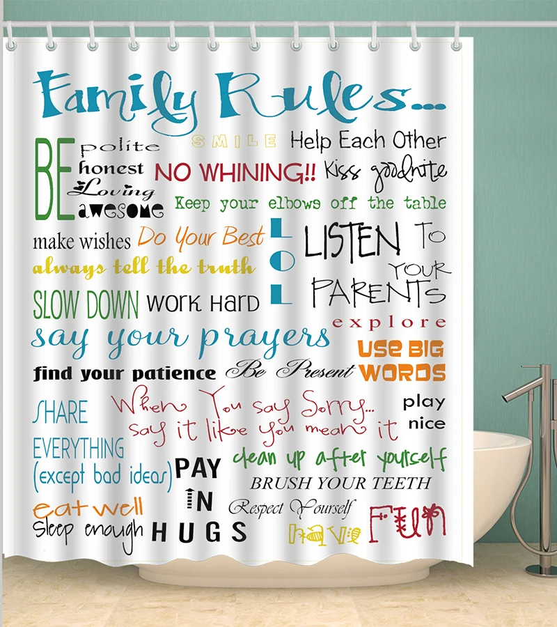 

family rules shower curtain kinds wc toilet curtain shower for bathroom curtain waterproof