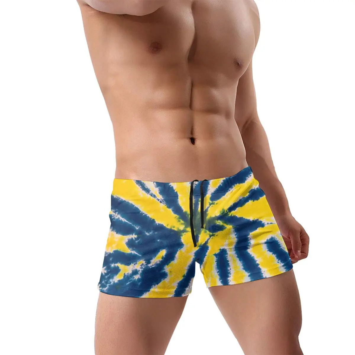 Мужские плавающие Шорты для плавания плавки желтого синего цветов Купальники