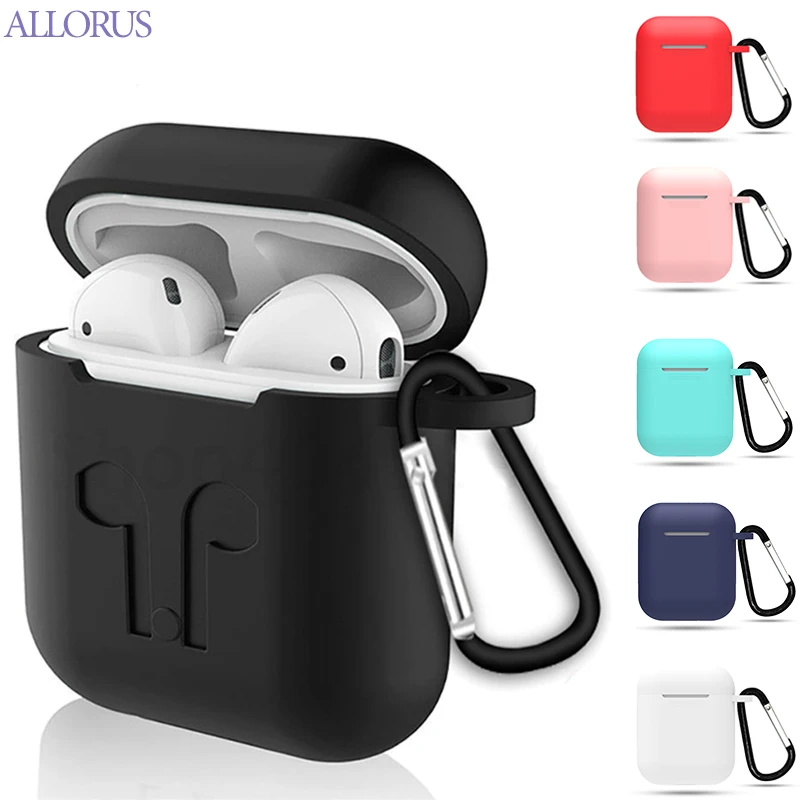 2 в 1 Мини чехол для наушников Apple （Airpods чехол）Мягкий Силиконовый противоударный