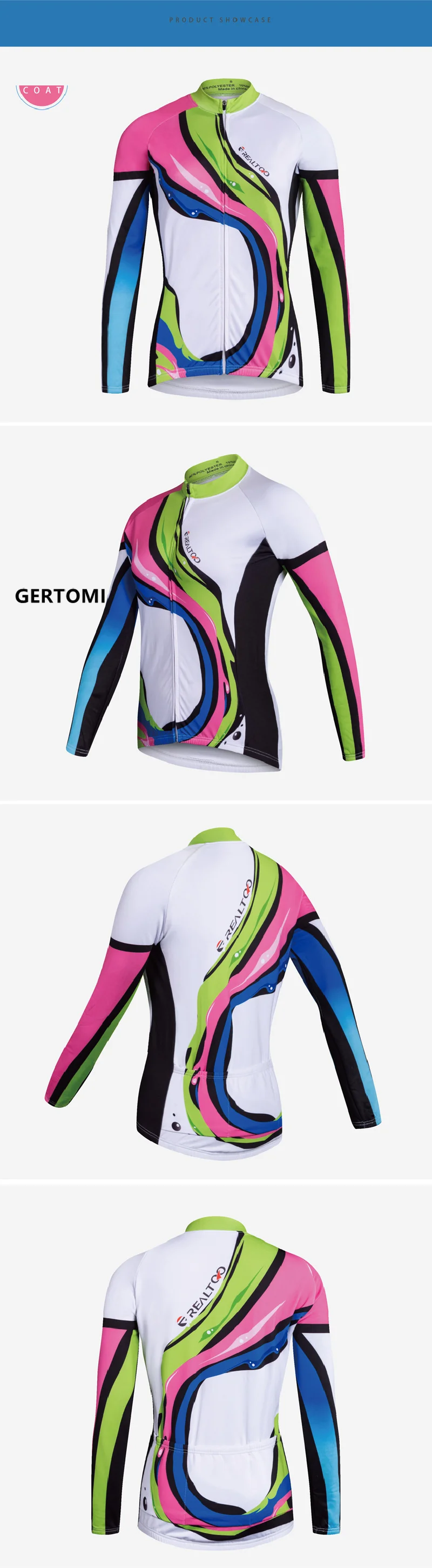 

Autumn and Winter Fleece Long-sleeved Cycling Suit, Fleece, Warmth, Women's Long-sleeved Cycling Jersey