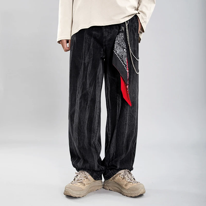 Байкерская бандана кошелек с цепочкой для мужчин чёрный джинсовый рок брелок