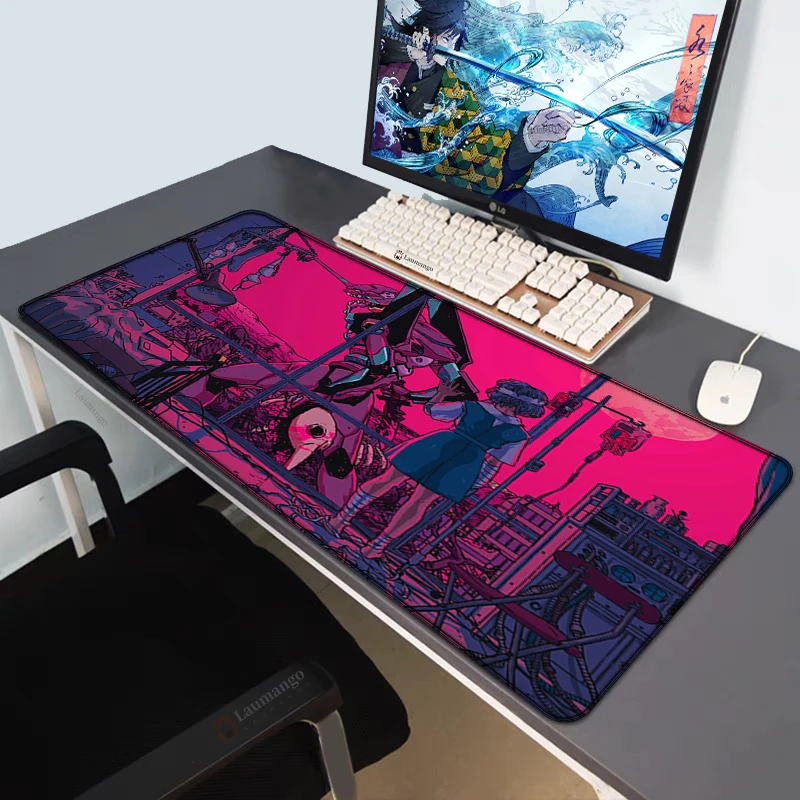 

Evangelion Mouse Pad Gaming Accessories Computer Large Mouse Mat EVA Gamer Office Desk Pad Rubber Keyboard Mousepad For Laptop