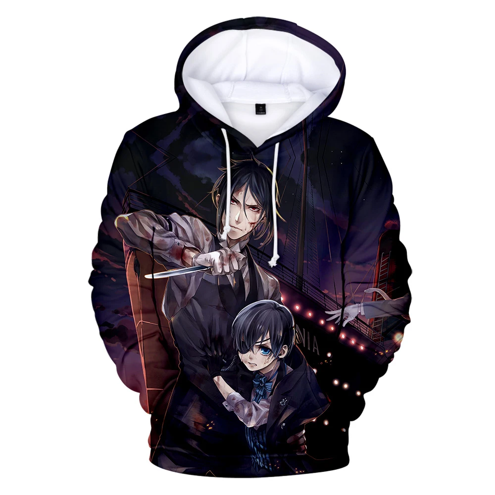 

3D print Men Cool hoodie Anime black butler Hoodies High Quality Sweatshirts Kuroshitsuji hoodie Hip Hop Men's brand Streetwear