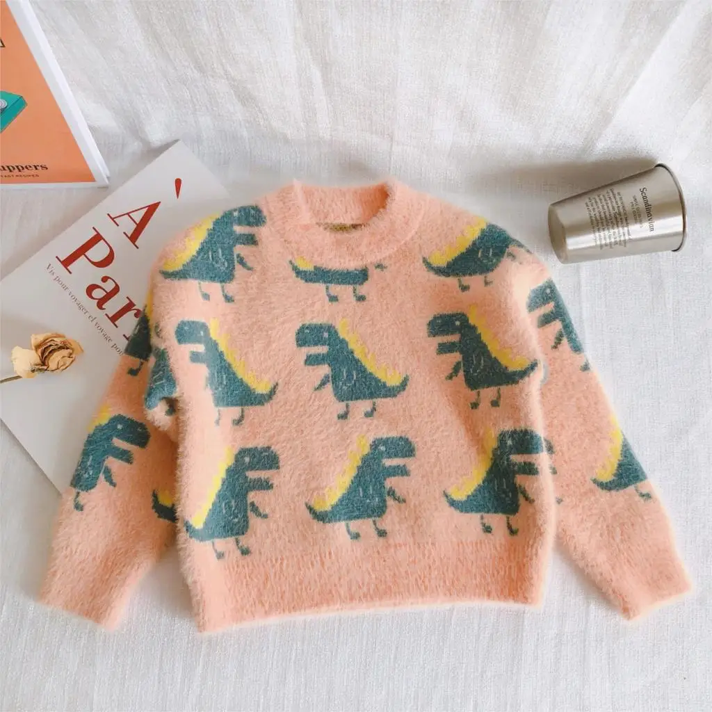 2019 г. Осень-зима Новое поступление корейский стиль хлопок с рисунком динозавра