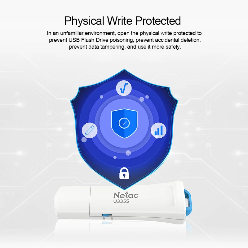 USB-флеш-накопитель Netac USB 3 0 защита от записи высокоскоростной 64 ГБ USB-накопитель |