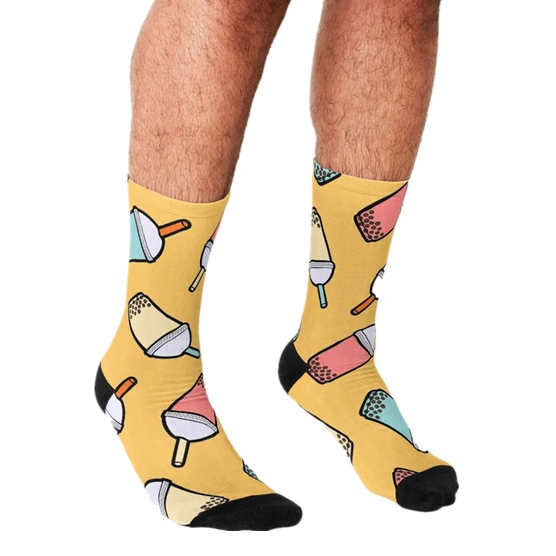 

2021 Funny Socks Men harajuku Biology Australia Printed Happy hip hop Men Socks Novelty Skateboard Crew Casual Crazy Socks