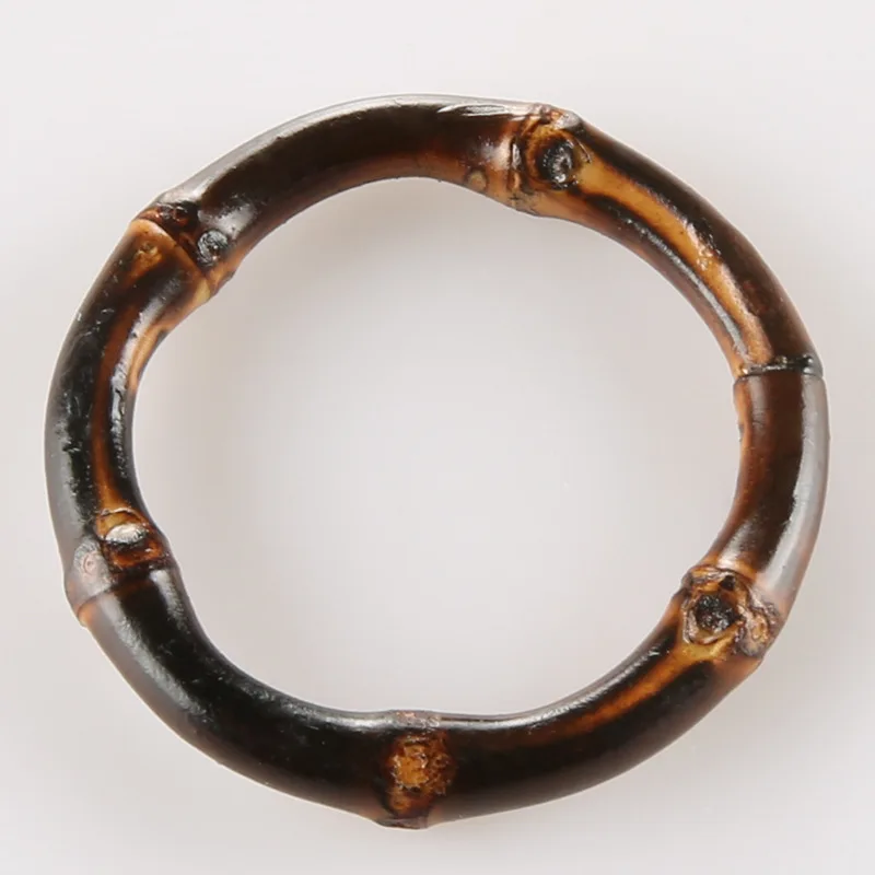 Простой геометрический элемент квадратная круглая пряжка-Кольцо из бамбукового