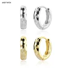 Женские серьги-кольца для пирсинга ANDYWEN, из стерлингового серебра 925 пробы, золотистые толстые петли в стиле рокпанк, свадебный подарок, 2022