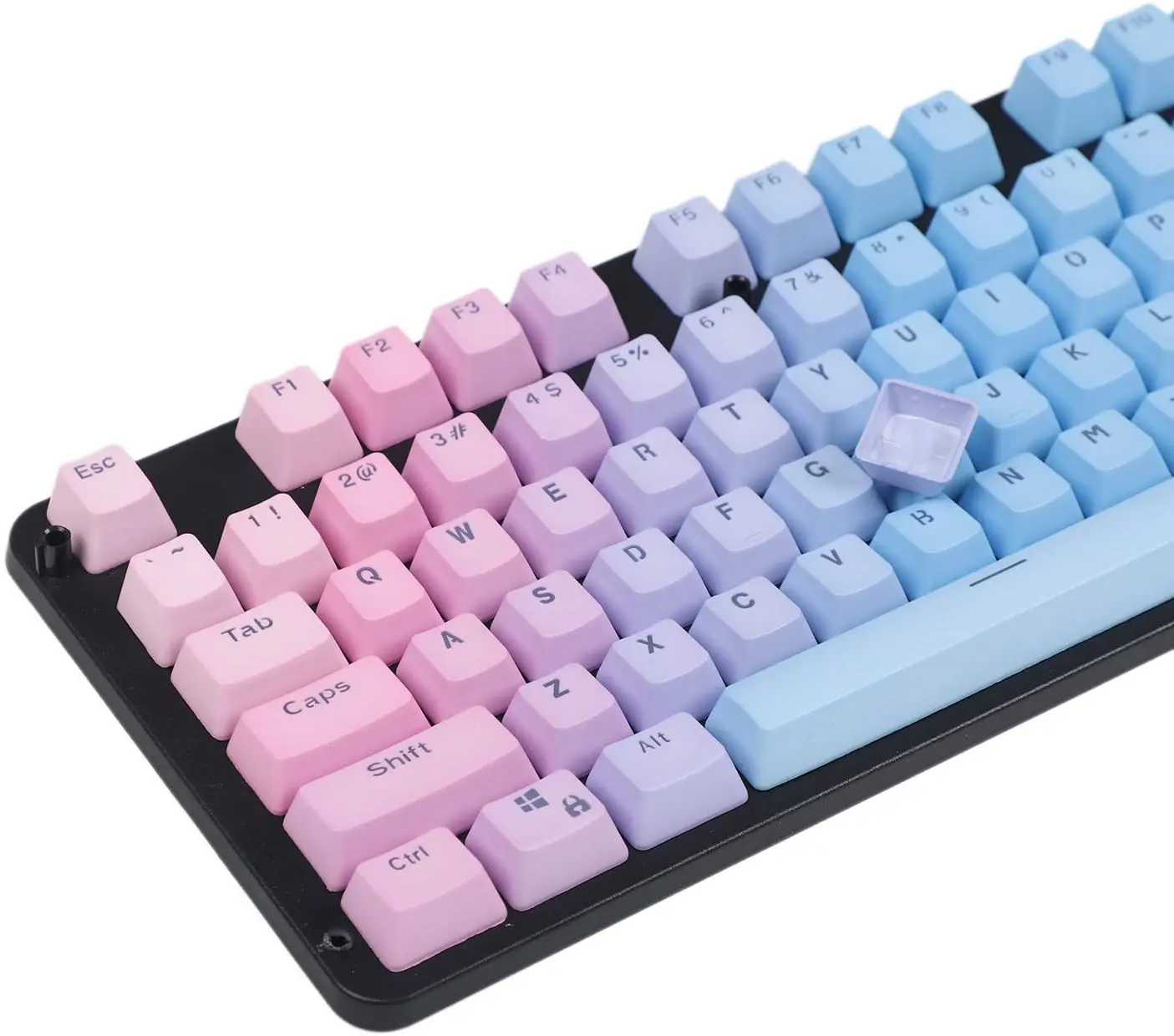 

For Cherry MX Switches Mechanical Keyboard 104 87 61 YMDK Double Shot 104 Dyed PBT Shine Through Keyset OEM Profile Keycap Set